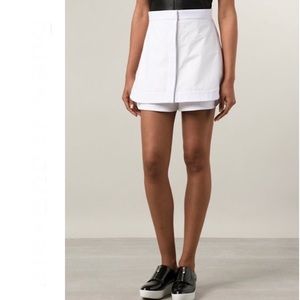NWOT ALEXANDER WANG rare chalk white overlay skirt shorts 4 new without tags